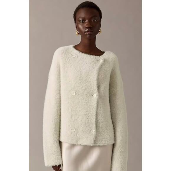 NWT J. Crew Collection Bone Fuzzy Oversized Double-Face Wool-Blend Jacket Sz XS - Picture 1 of 9